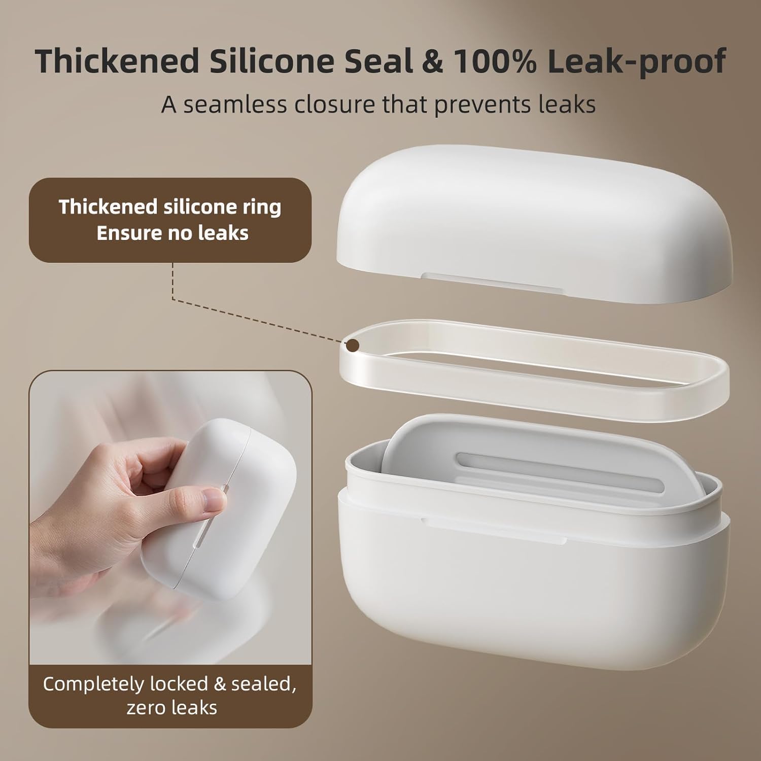 Leakproof Travel Soap Case, Compact Bar Soap Travel Case with Lid, Portable Soap Container Essentials with Drainage Layer for Traveling, Bathroom, Shower, Gym, Camping - Image 4