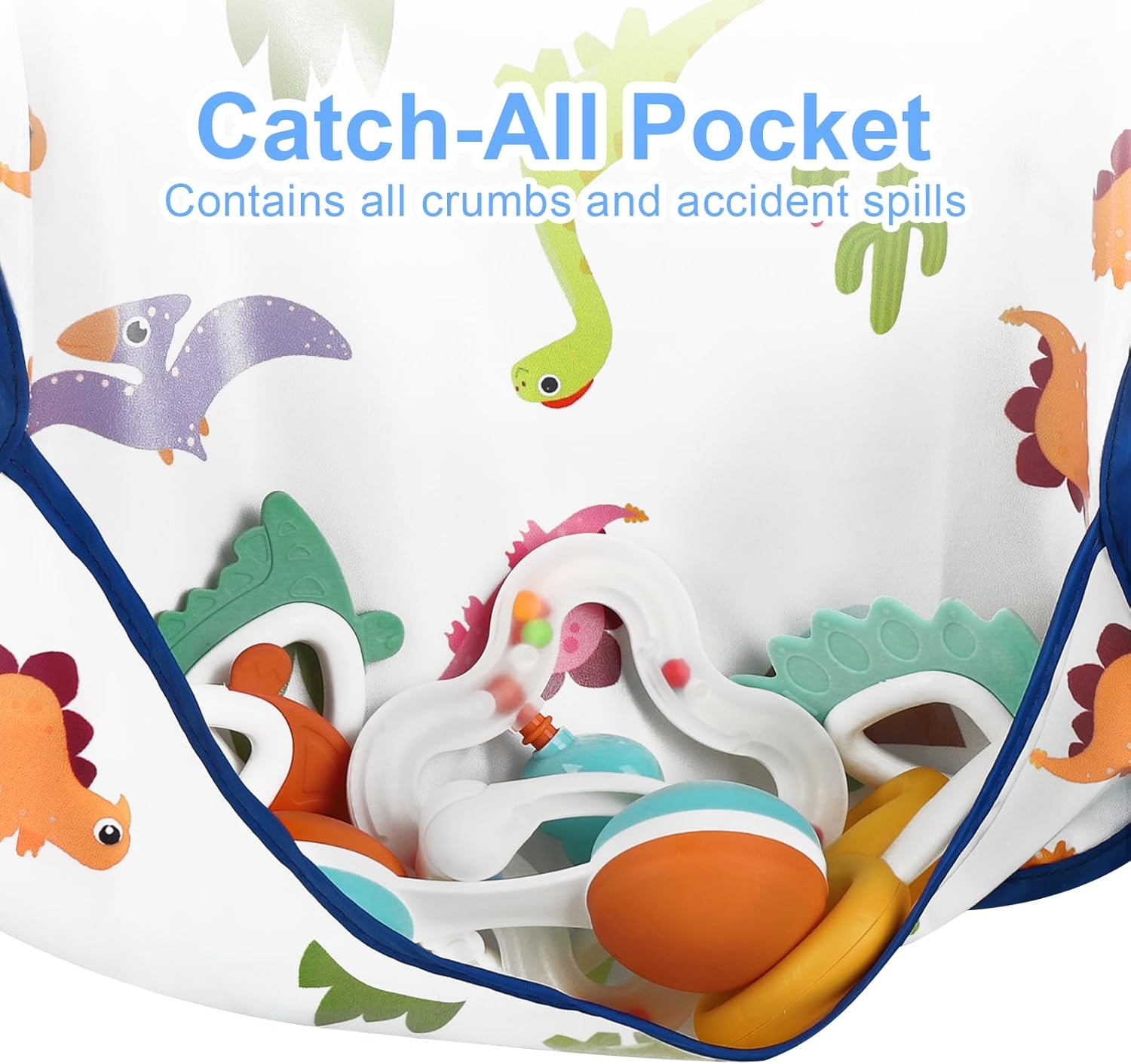 Waterproof Baby Bibs for Eating, Mess Proof Toddler Feeding Bibs for Girls Boys ﻿ - Image 4