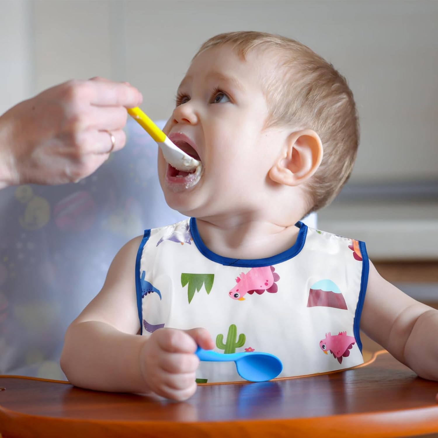Waterproof Baby Bibs for Eating, Mess Proof Toddler Feeding Bibs for Girls Boys ﻿ - Image 5