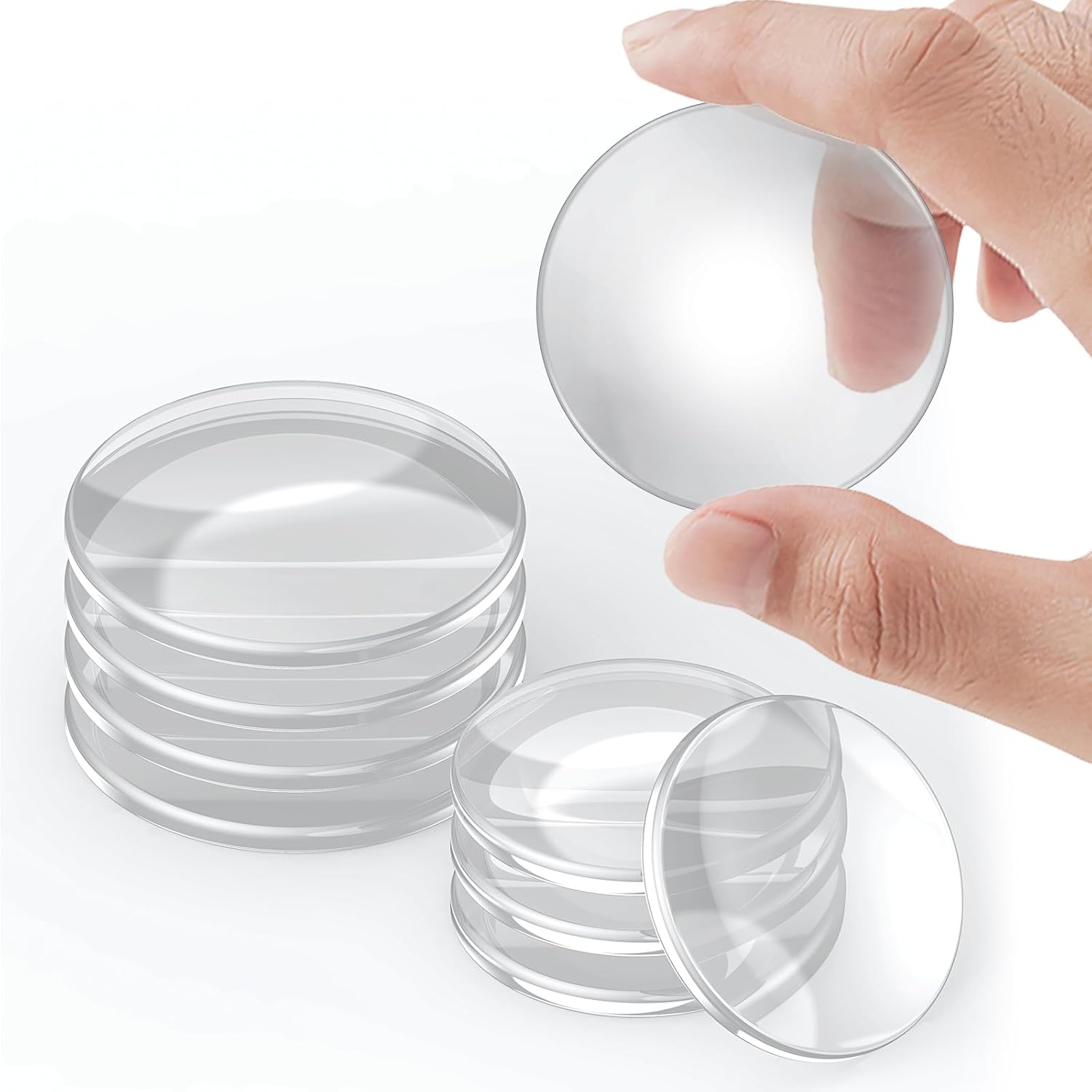 8 Pcs Door Stoppers for Wall, Adhesive Door Knob Wall Protector, Clear Wall Protectors from Door Knobs, Reusable Door Bumpers for Handle Shower Cabinet Home & Kitchen - Image 1