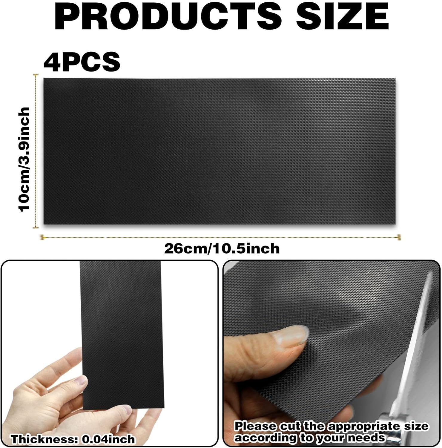 4Pcs Non-Slip Shoe Pads, Bottom Protector and Gummies for Heels, Anti-Slip Grips for Sneakers and Leather Shoes, Sole Repair Accessories (Black) - Image 7