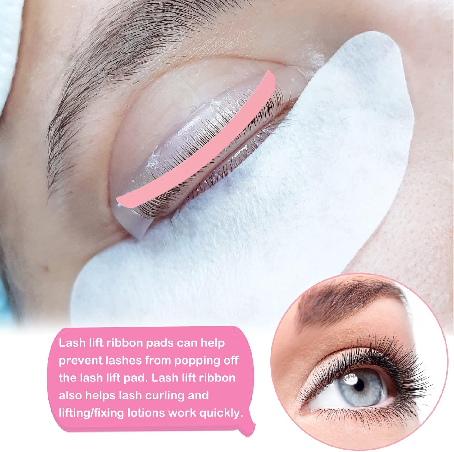 24Pcs Lash Lift Rods Ribbon Kit, Reusable Lash Lift Pads Lash Lift Tool, Soft Pads Silicone Perm Ribbon Eyelash Lifting Compensator, Eyelash Tapes Makeup Beauty Tools for Eyelashes Lifting (4 Colors) - Image 6