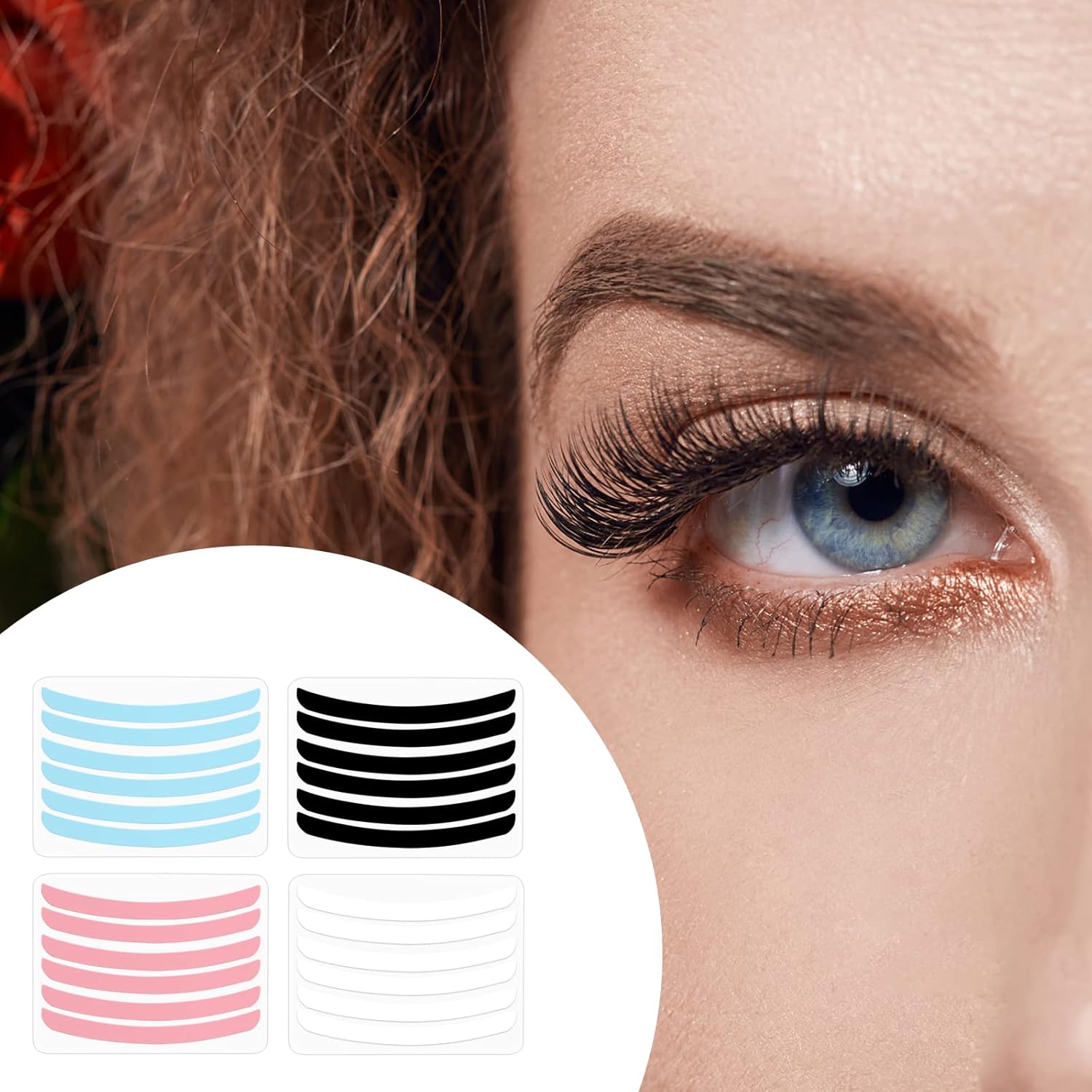 24Pcs Lash Lift Rods Ribbon Kit, Reusable Lash Lift Pads Lash Lift Tool, Soft Pads Silicone Perm Ribbon Eyelash Lifting Compensator, Eyelash Tapes Makeup Beauty Tools for Eyelashes Lifting (4 Colors) - Image 7
