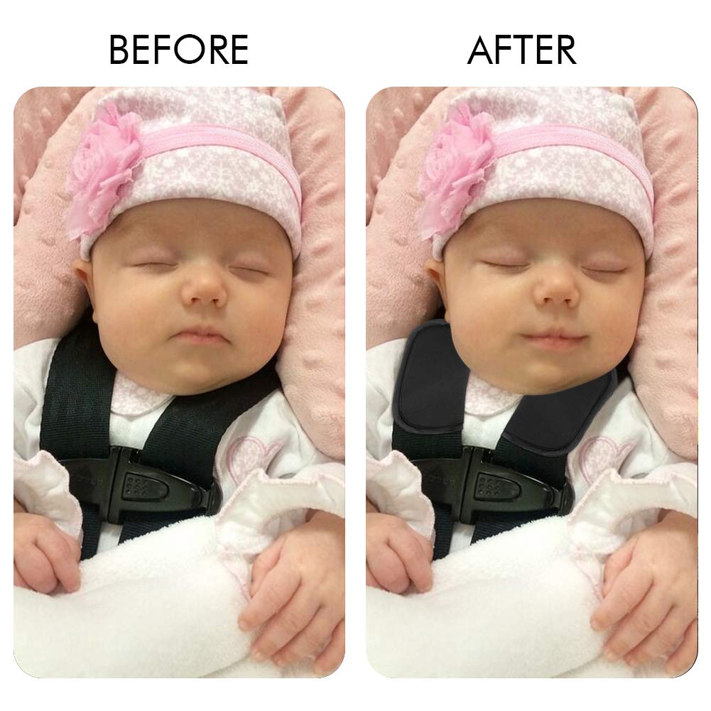 Car Seat Strap Pads for Baby Kids Toddler, Soft Car Seat Strap Covers Shoulder Pads for All Baby Car Seats, Stroller, Pushchair, High Chair - Image 3