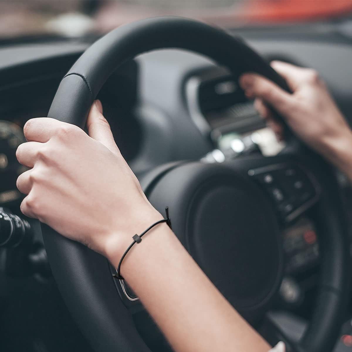 2Pcs Bracelet Car Window Breaker,Car Glass Breaker Wrist Strap with Tungsten Carbide Bead,Car Emergency Escape Tool,Car Safety Bracelet Tempered Glass Breaker Rescue Tool,Portable Vehicle Rapid Escape - Image 5