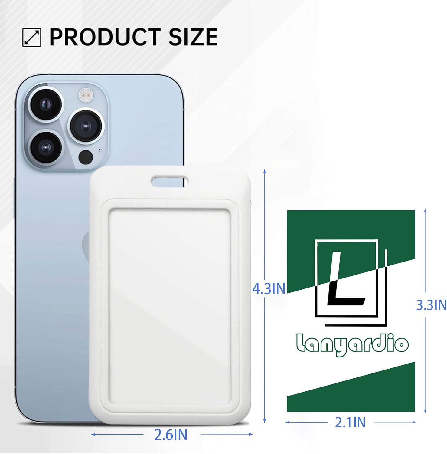 1 Pcs Sliding ID Badge Holder with Clear Window White ID Card Protector Pouch for Office School ID Credit Cards Proximity Key Cards Driver’s Licenses and Passes - Image 2