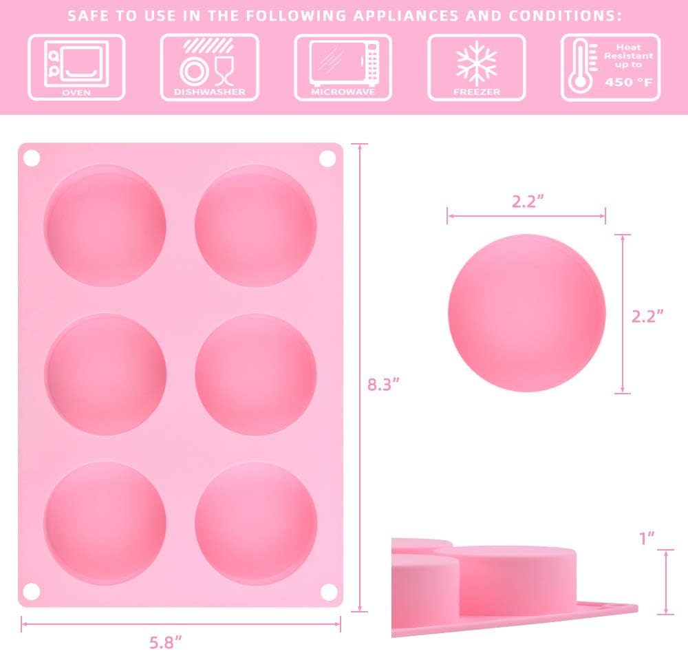 Cake Puck Molds, Silicone Cookie Molds Round Cylinder for Chocolate Covered Cake Pucks, Cookie Pucks Easy to Release (3, Multi) - Image 6