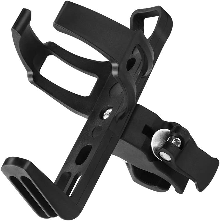 Bike Water Bottle Holders No Screws, Universal Bike Cup Holder, 360 Degree Rotatable Bike Water Bottle Cage, Water Bottle Holders for Kids Bike Adult Bike, Black - Image 1