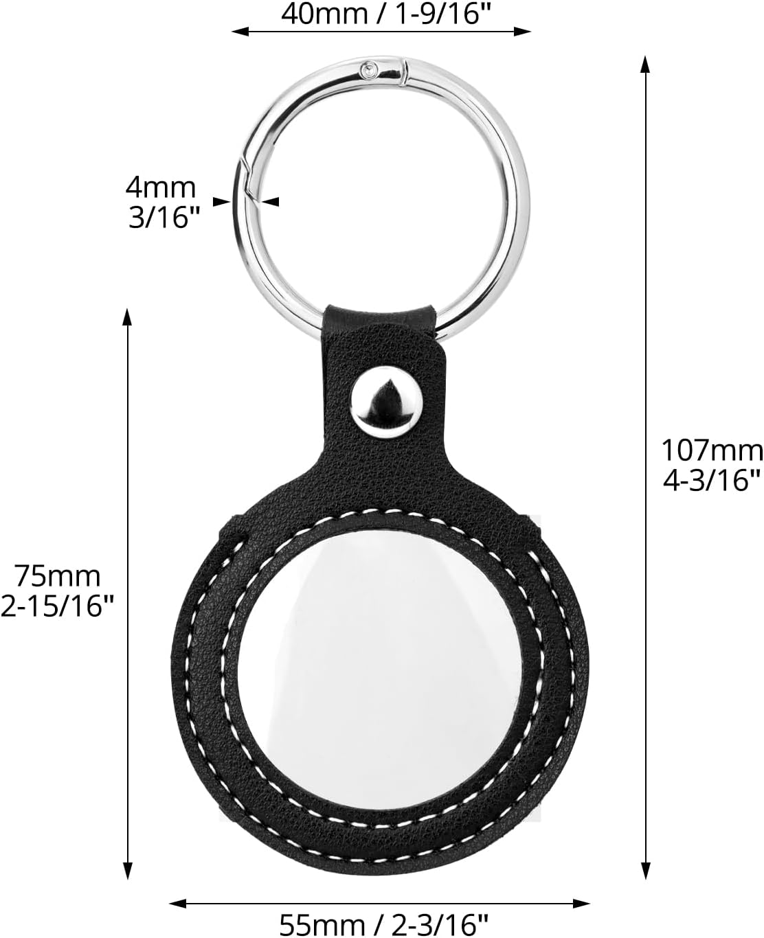 Coin Holder Keychain, 2 Pack Double-Sided Transparent Coin Display Case for AA Medallions, Challenge Coins, and Recovery Chips - Coin Collection Holder - Image 6