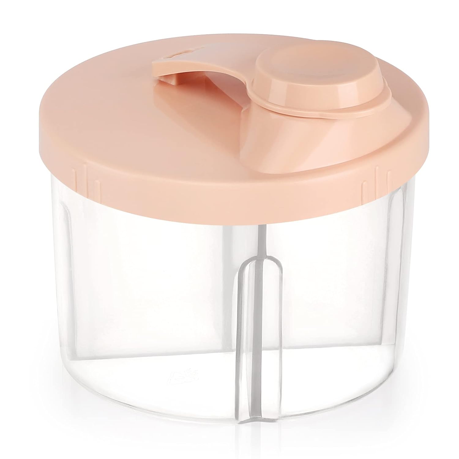 Baby Formula Dispenser On The Go, Non-Spill Rotating Four-Compartment Formula Container to Go, Milk Powder Kids Snack Container for Infant Toddler Travel Outdoor, Pink - Image 1