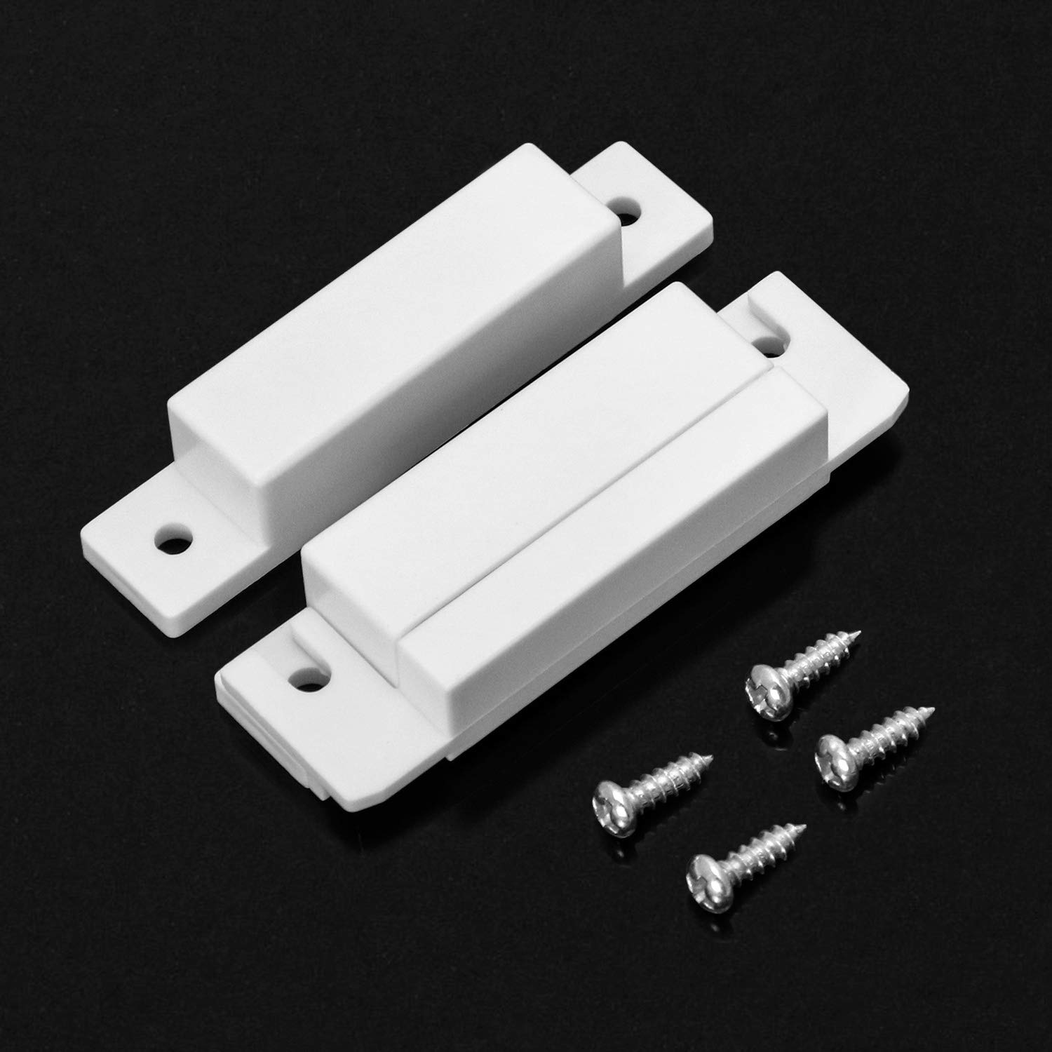 MC-31 Wired Surface-Mounted NC Magnetic Door Window Contact Sensor Alarm Reed Switch, White, Pack of 5 with 20 Screws - Image 2