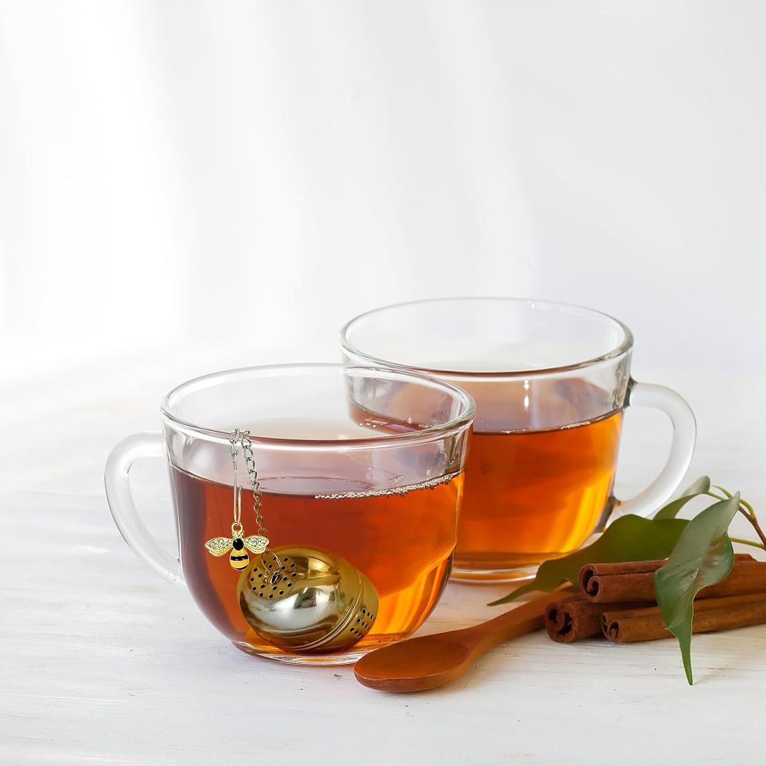 2Pcs Stainless Steel Mesh Tea Infuser, 2.1 inch Tea Infuser Ball with Cute Honey Bee Pendant,Tea Strainer Tea Diffuser Tea Steeper for Filtering Tea,Tea Infusers for Loose Tea - Image 5