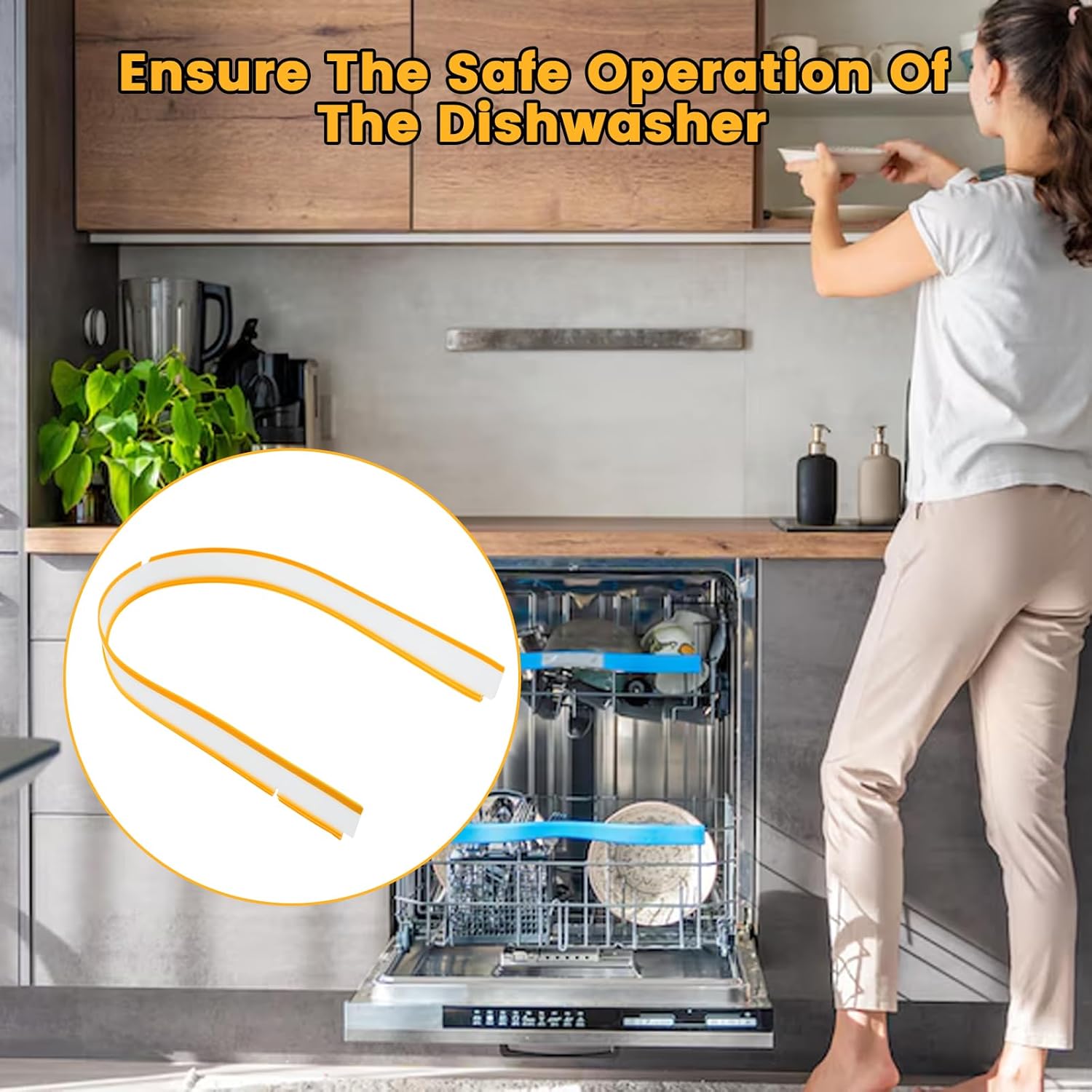 809006501 Dishwasher Bottom Door Gasket Replacement, Compatible for Fri-gidaire Ken-more E-lectrolux Cro-sley, Replaces 154576501 154297601 PS9495545 AP5809675 154297602 154588201 - Image 7