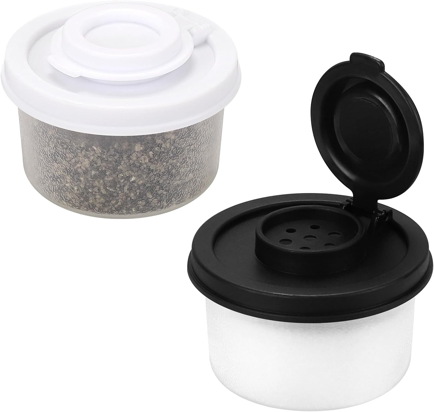 Salt and Pepper Shakers, Mini Salt Shaker to go Moisture Proof Salt Pepper Shakers Spice Container Dispenser for Camping Picnic Lunch Boxes Travel Kitchen - Image 1