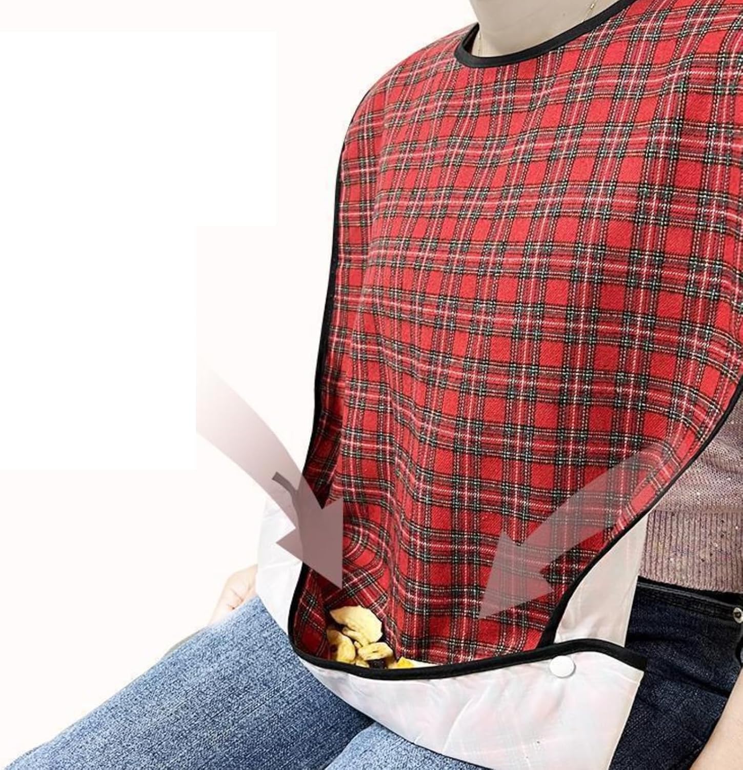 Adult Bibs for Men Women Elderly Reusable Large Adult Bibs Reusable Waterproof Clothing Protector with Crumb Catcher - Image 5