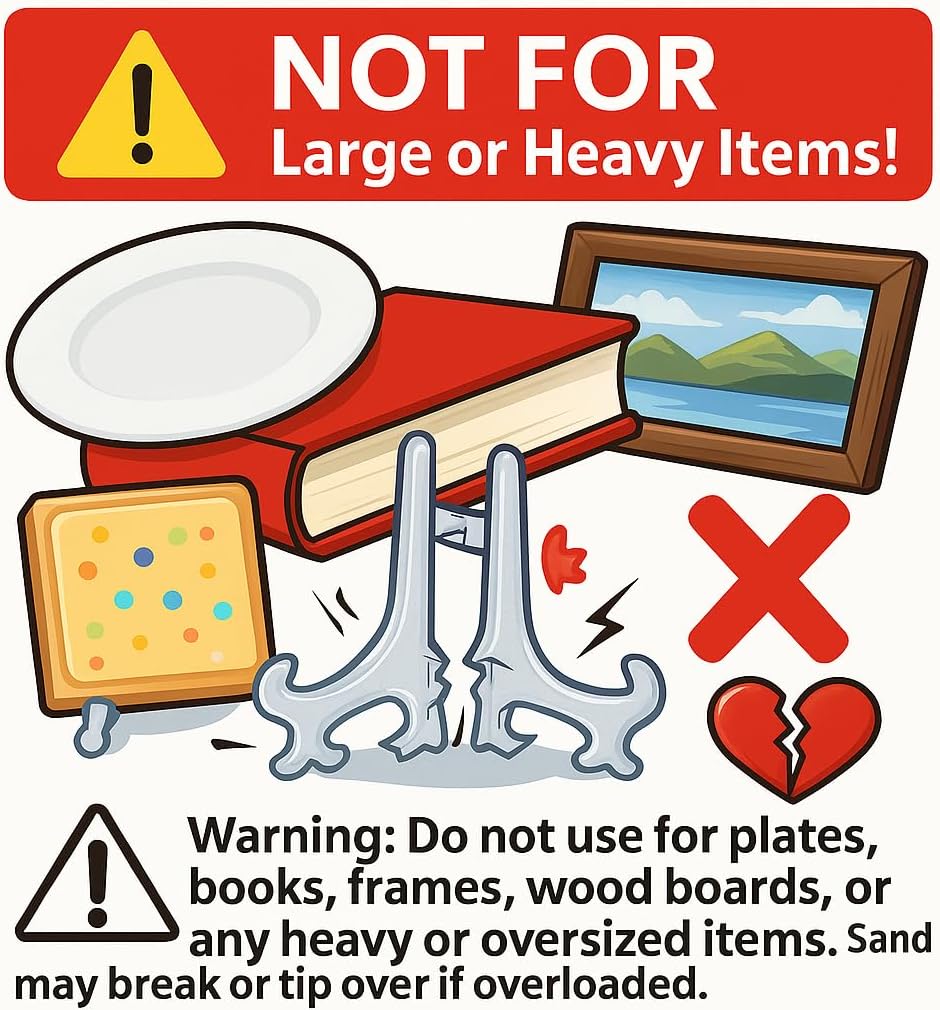3 Inch Clear Plastic Easels or Stand/Plate Holders to Display Pictures or Other Items at Weddings, Home Decoration, Birthdays, Tables (12 Pack) - Image 7