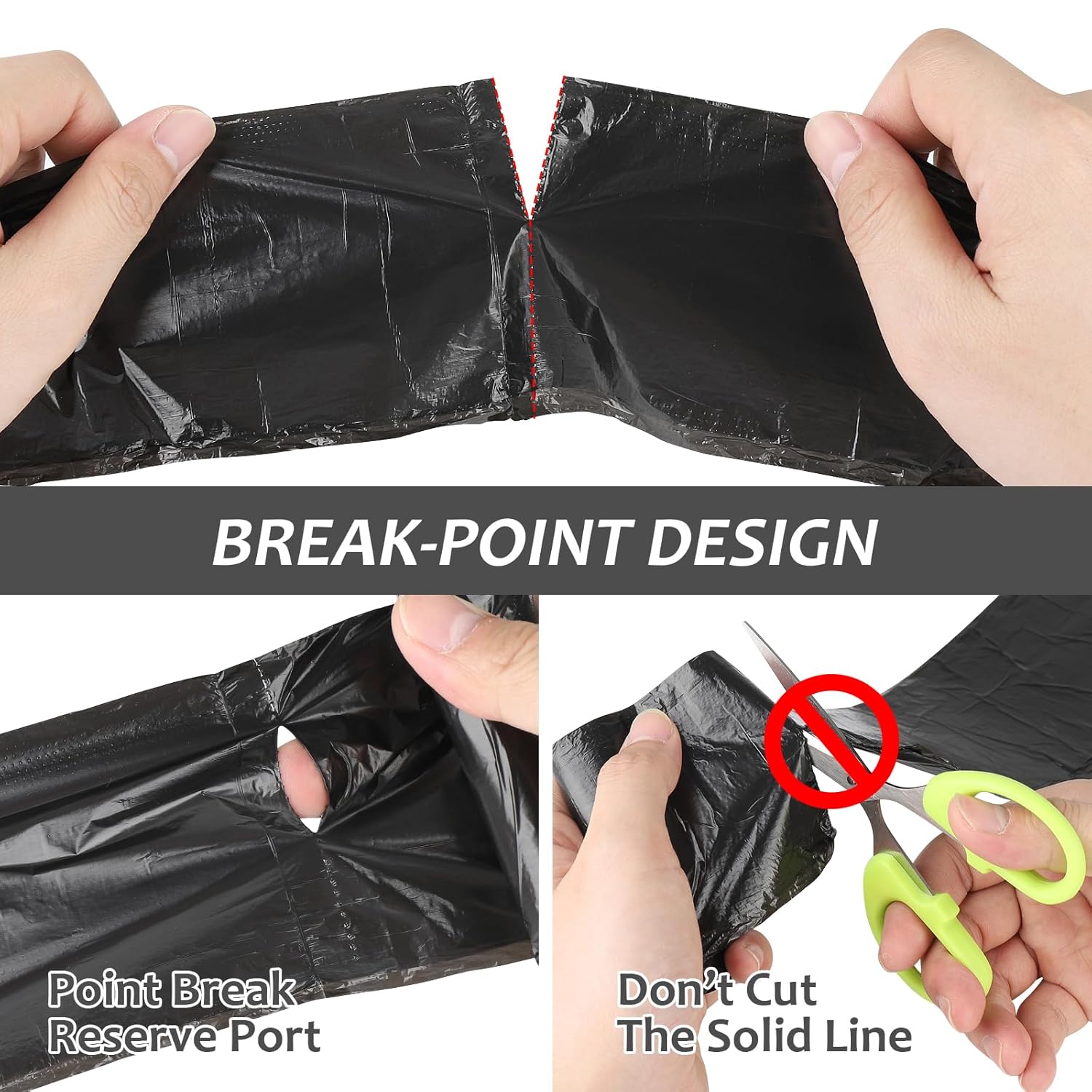 Mini Car Trash Can Bags for Auto Trash Bin, 120 Count Small Garbage Bags Organizer Tear-Resistant, Liner Refills (Vehicle Trash Can is not Included), Black - Image 3