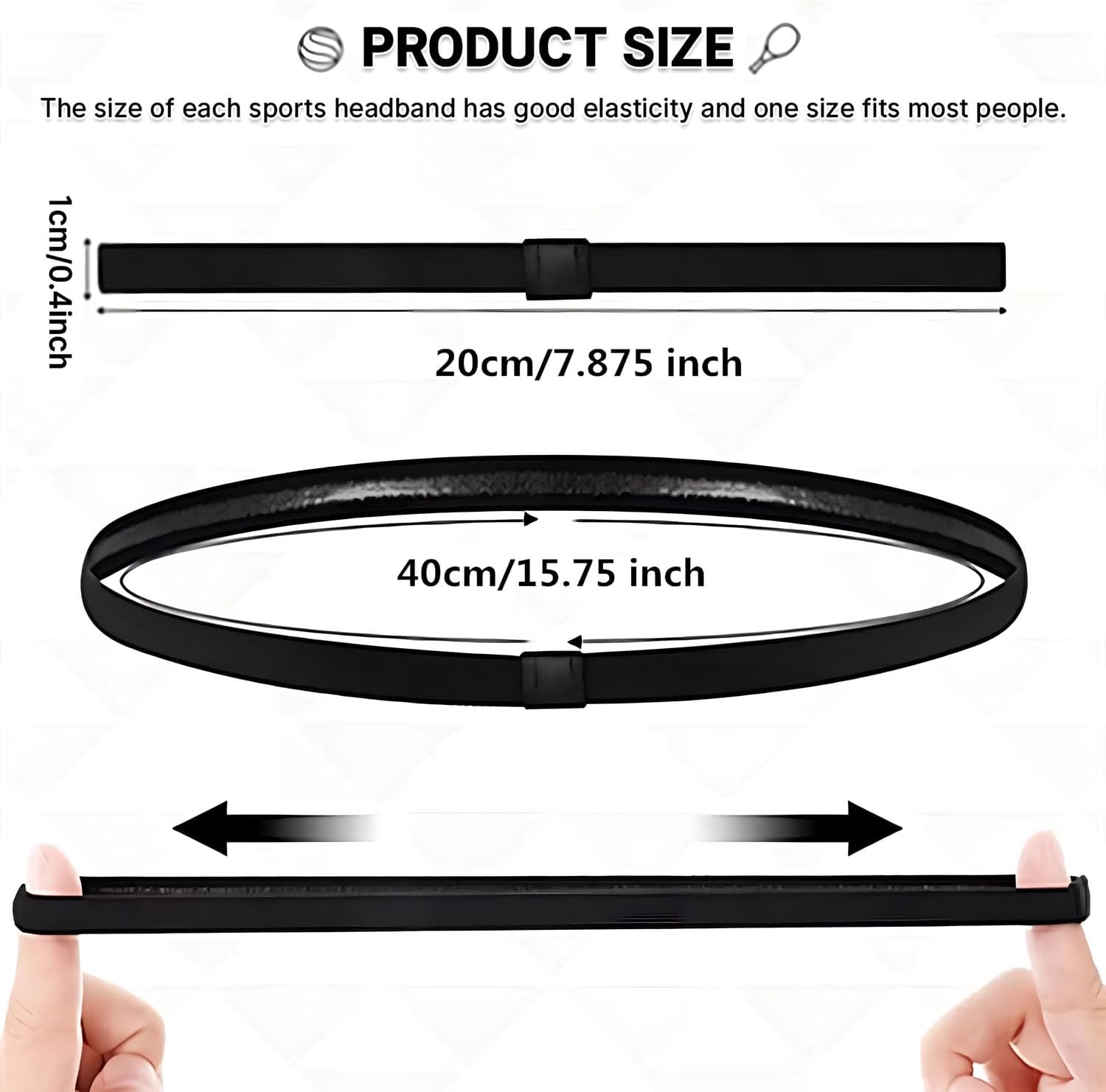 4 Pack Sports Headbands for Women Elastic Non-Slip Absorb Sweat 4 Colors - Image 5