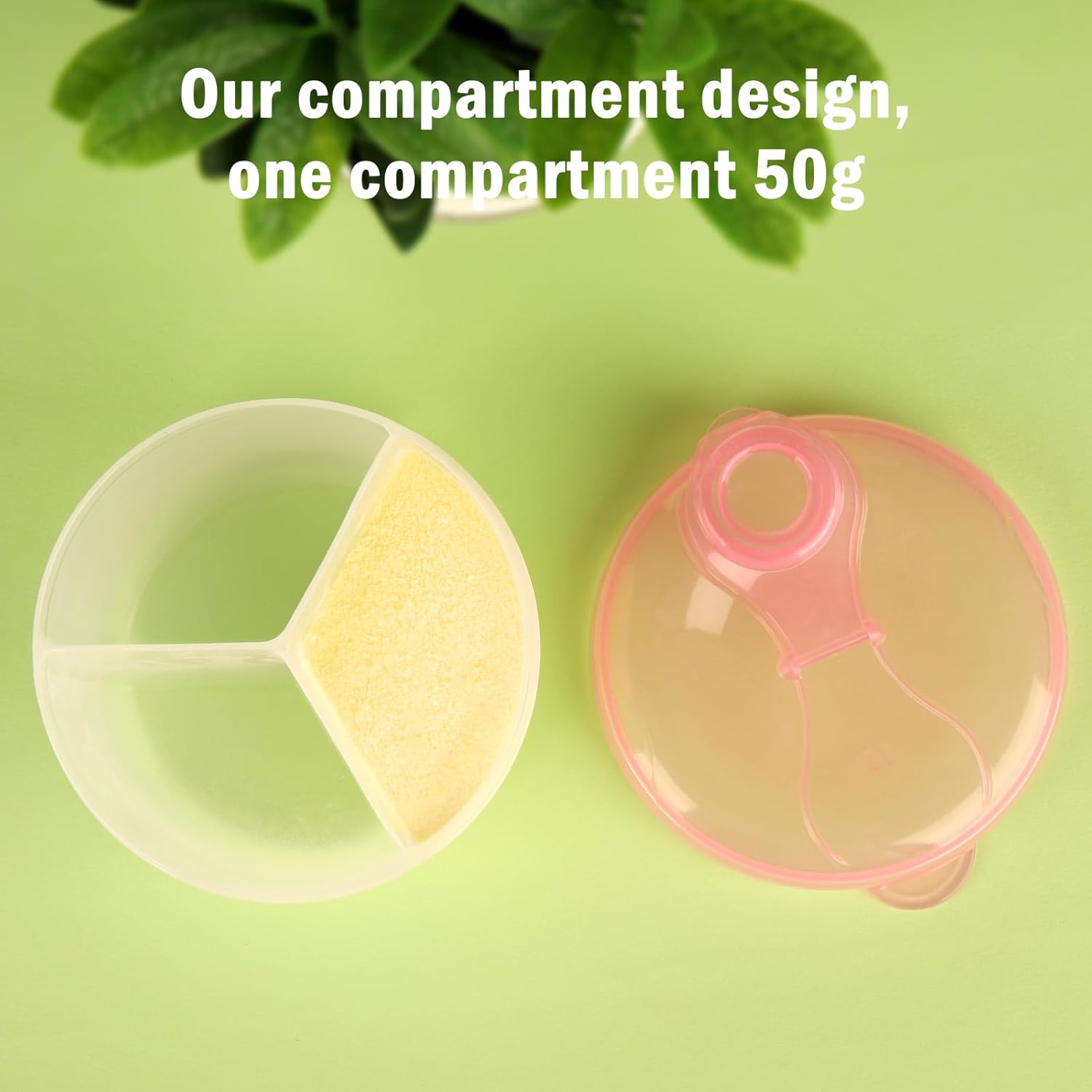 Baby Formula Dispenser On The Go, Formula Container to Go, Non-Spill Rotating Three-Compartment Formula Dispenser and Snack Storage Container for Infant Toddler Traveling - Image 4