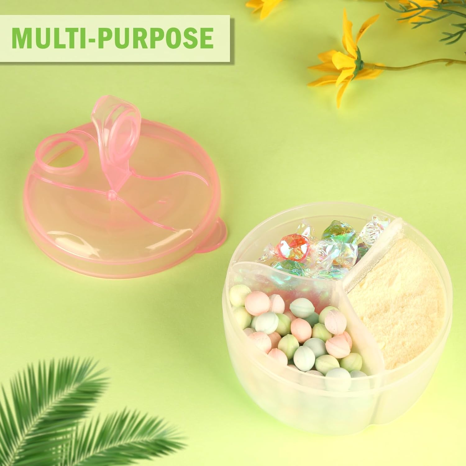 Baby Formula Dispenser On The Go, Formula Container to Go, Non-Spill Rotating Three-Compartment Formula Dispenser and Snack Storage Container for Infant Toddler Traveling - Image 5