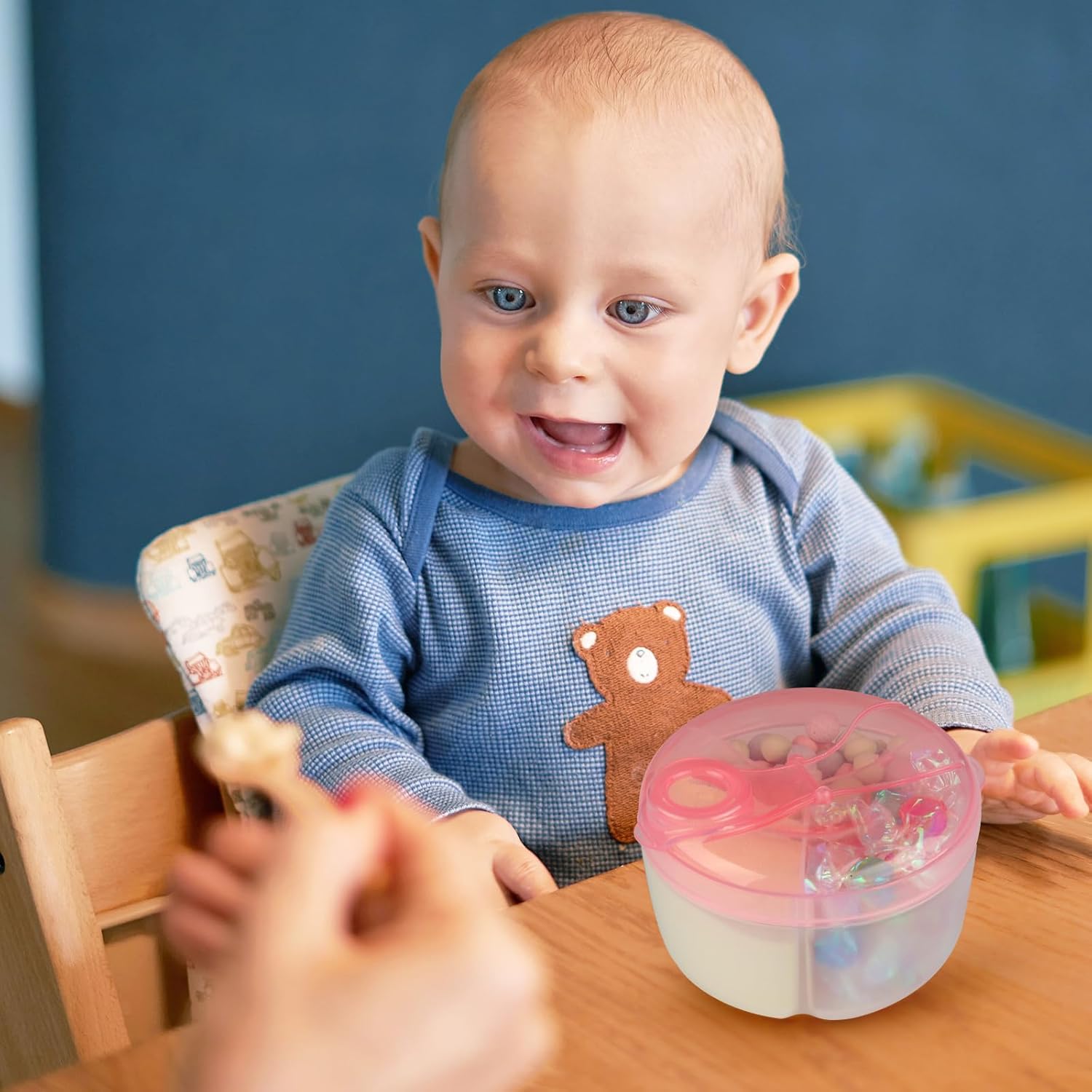 Baby Formula Dispenser On The Go, Formula Container to Go, Non-Spill Rotating Three-Compartment Formula Dispenser and Snack Storage Container for Infant Toddler Traveling - Image 8