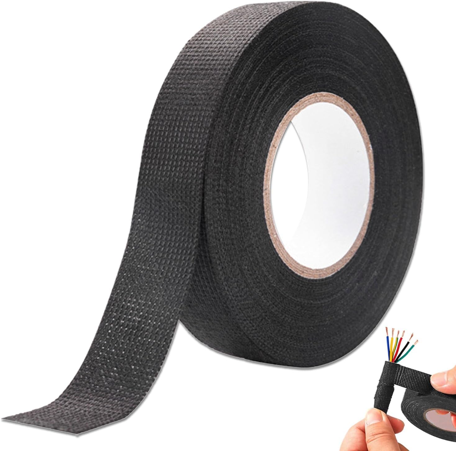 Wire Harness Tape for Electrical Automotive Engine Harness Wrap Protection Noise Damping Cables Fixed 0.59 Inch x 82 FT - Image 1