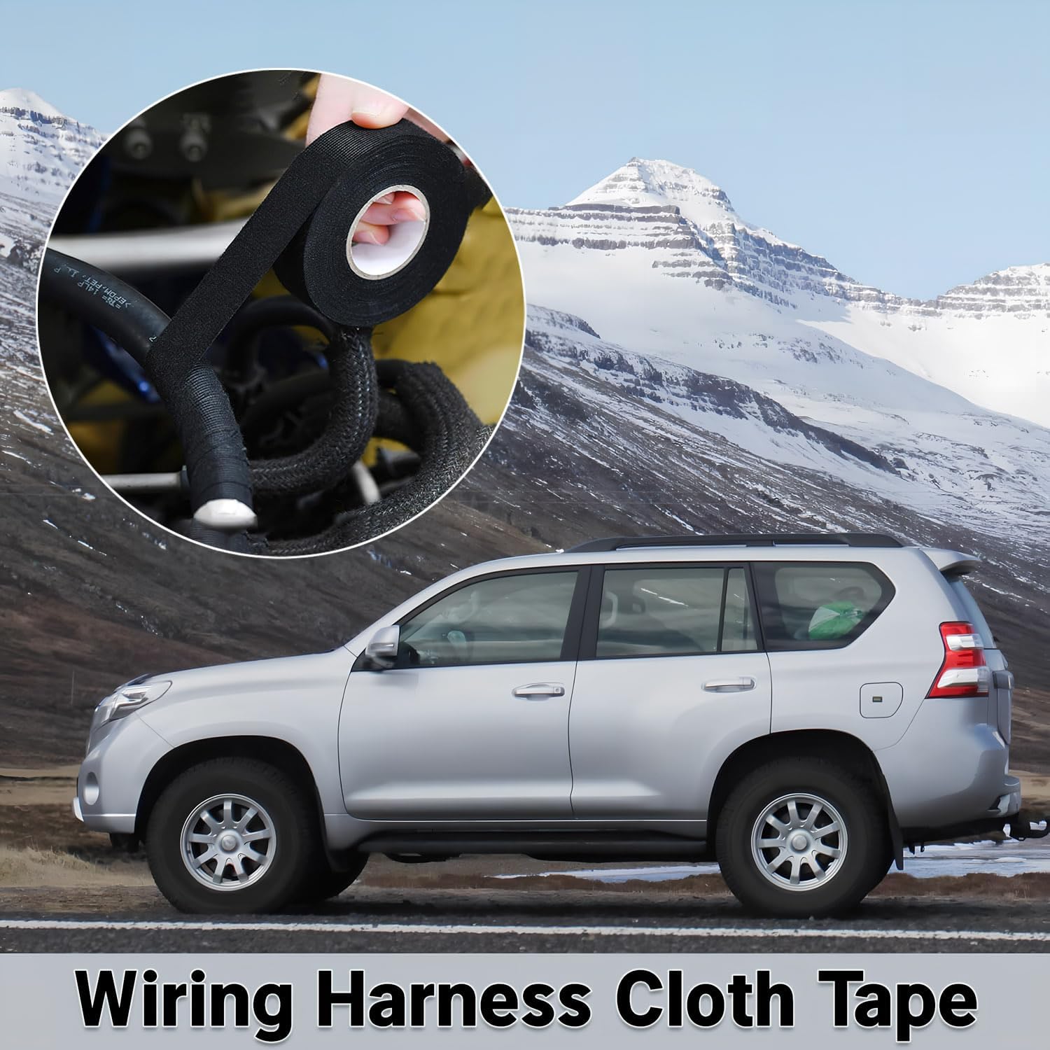 Wire Harness Tape for Electrical Automotive Engine Harness Wrap Protection Noise Damping Cables Fixed 0.59 Inch x 82 FT - Image 6
