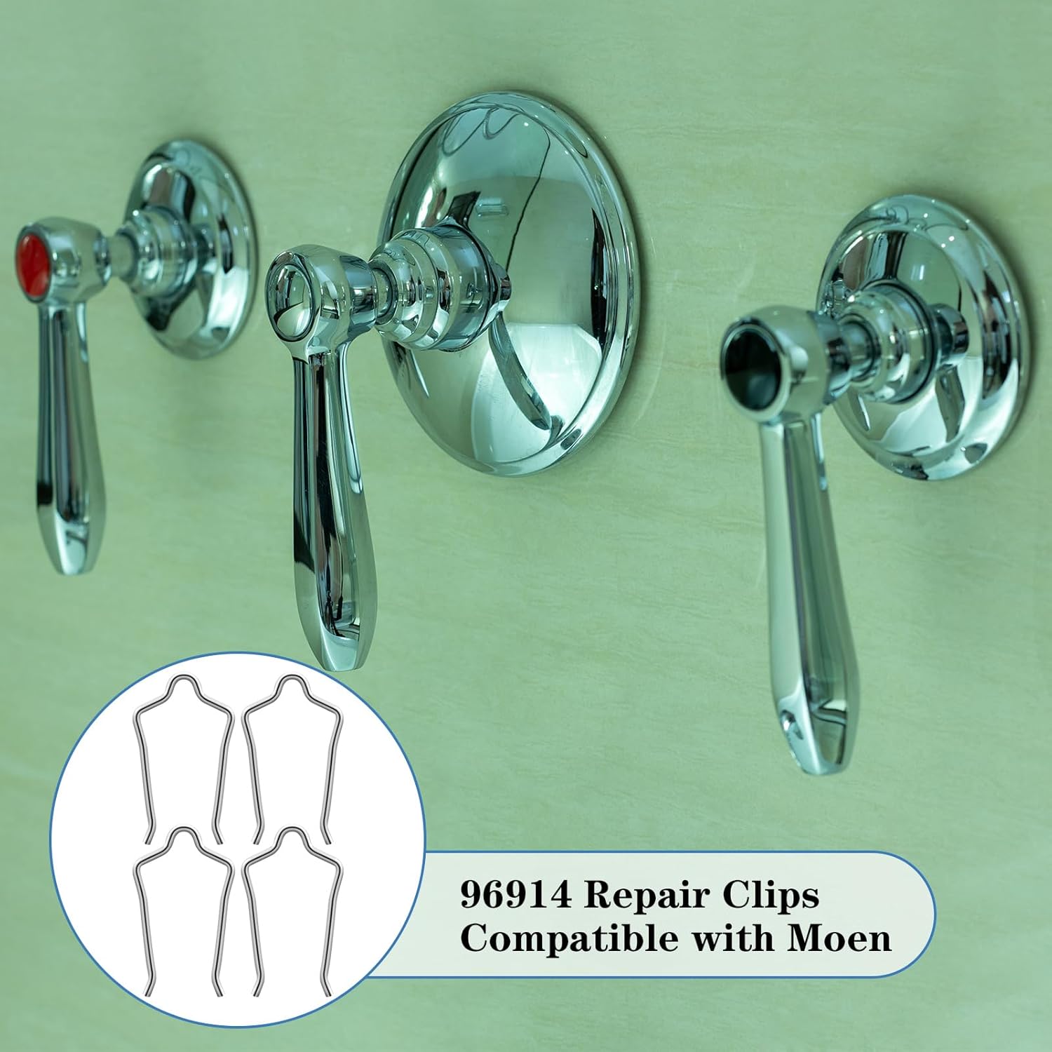 4 Pieces 96914 Retainer Clip Compatible with 1222 Faucet Value, Cartridge Removal Tool for One-Handle Tub Shower Faucet Cartridge Replacement - Image 5