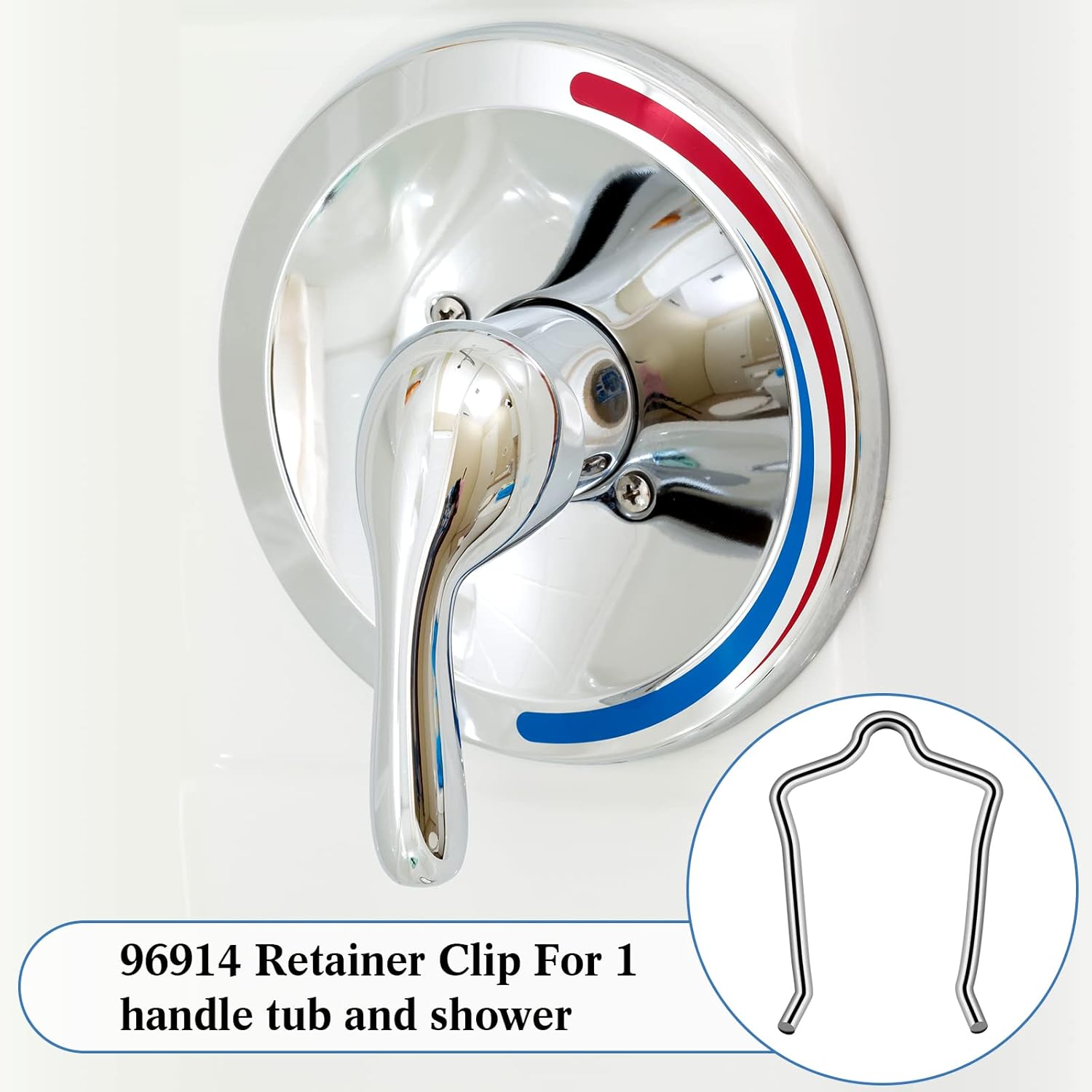 4 Pieces 96914 Retainer Clip Compatible with 1222 Faucet Value, Cartridge Removal Tool for One-Handle Tub Shower Faucet Cartridge Replacement - Image 6