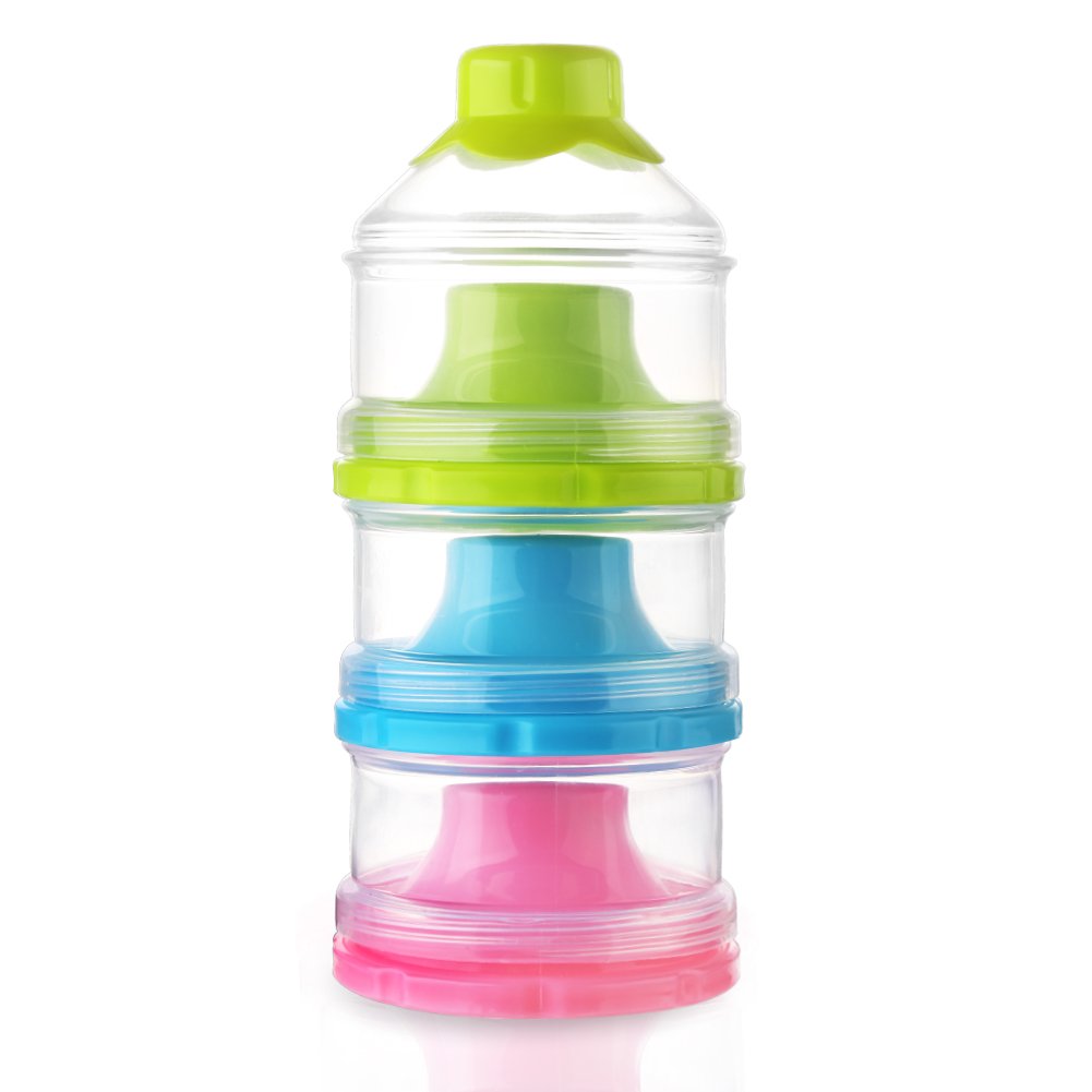 Baby Formula Dispenser, Non-Spill Stackable Formula Dispenser On The Go, Baby & Kids Snack Containers, Formula Container for Travel, BPA Free - Image 1