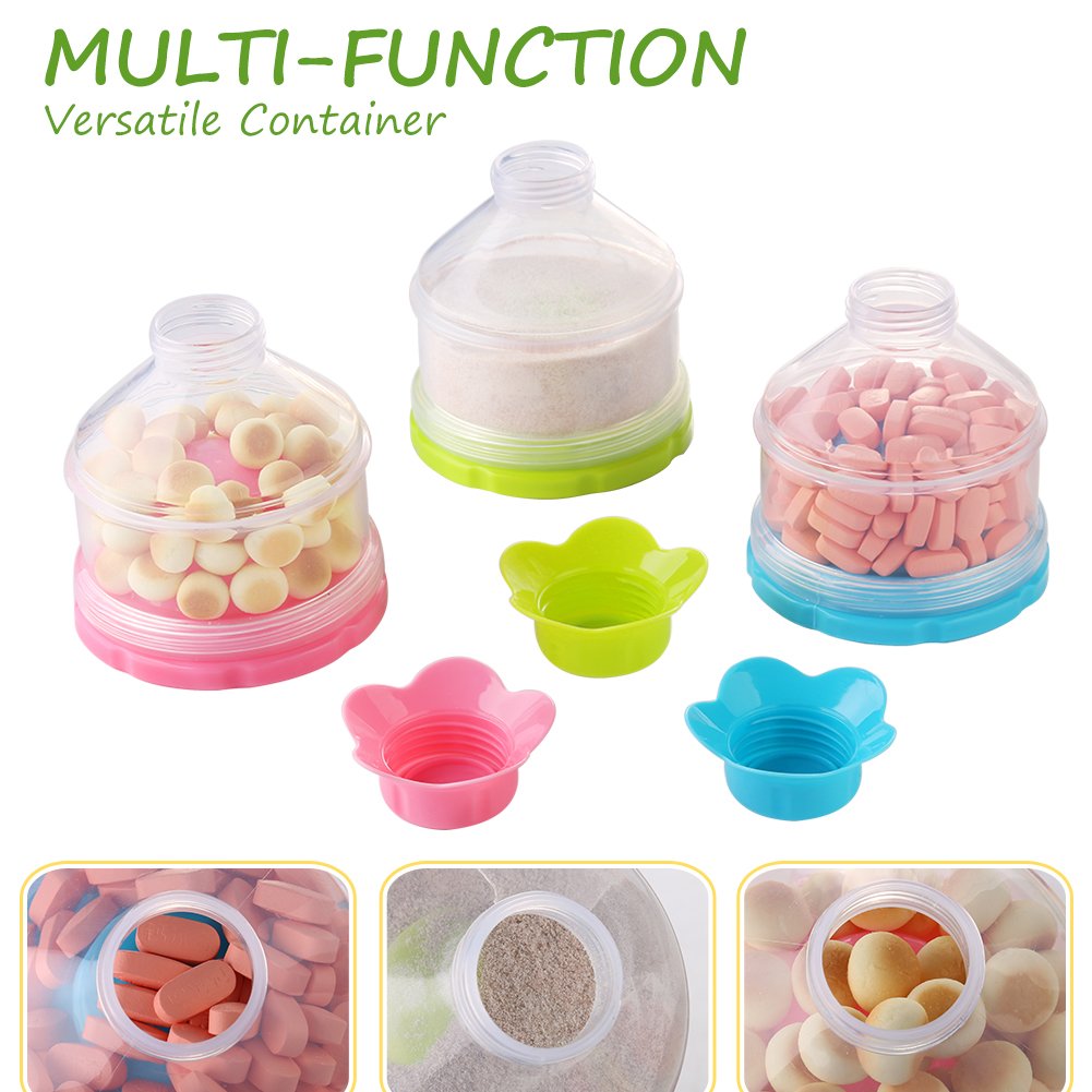 Baby Formula Dispenser, Non-Spill Stackable Formula Dispenser On The Go, Baby & Kids Snack Containers, Formula Container for Travel, BPA Free - Image 3