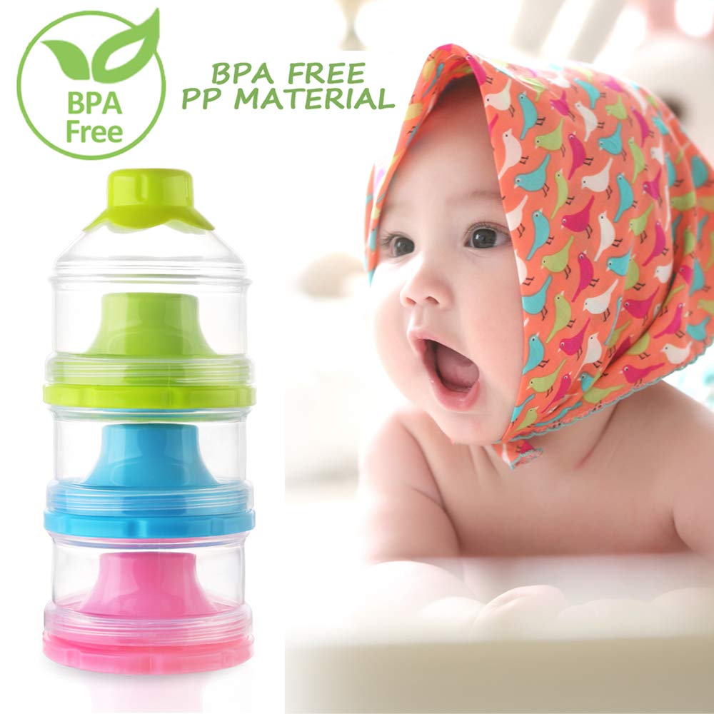 Baby Formula Dispenser, Non-Spill Stackable Formula Dispenser On The Go, Baby & Kids Snack Containers, Formula Container for Travel, BPA Free - Image 5