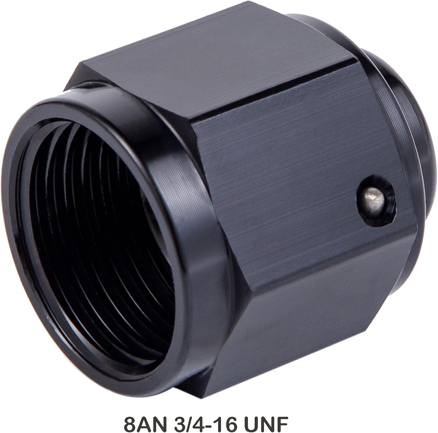 8AN Female Flare Cap Block off Fitting Plug Nut Adapter Aluminum Black 2PCS (8AN 2Pack) - Image 2