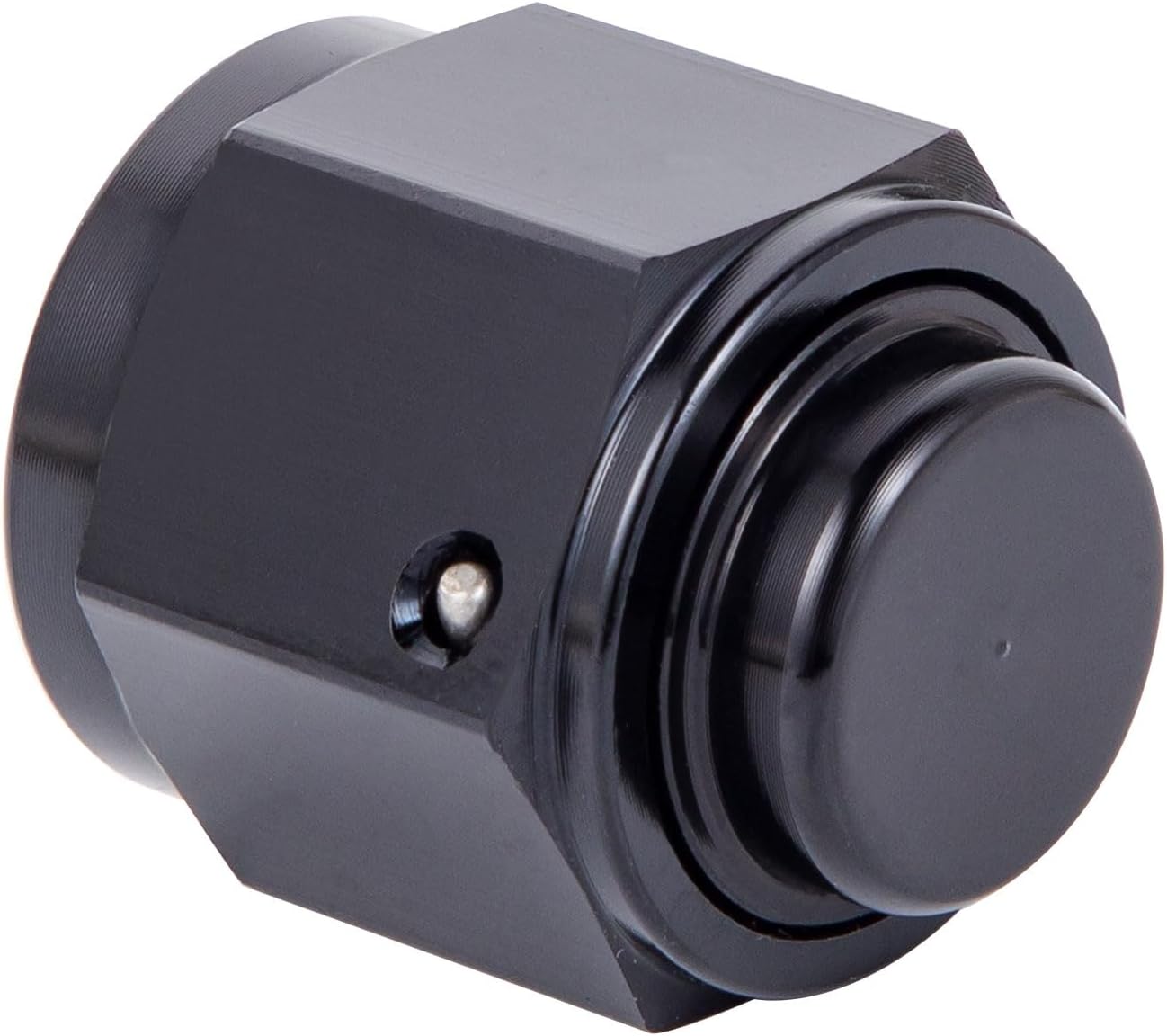 8AN Female Flare Cap Block off Fitting Plug Nut Adapter Aluminum Black 2PCS (8AN 2Pack) - Image 3