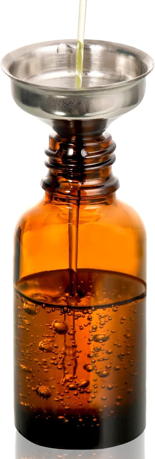 4 Pack, 1 oz Thick Dark Amber Glass Dropper Bottles with 1 Funnels & 4 Labels - 30ml Tincture Bottles with Eye Dropper - Leakproof Essential Oils Bottle - Storage and Travel for Beauty or Health - Image 6