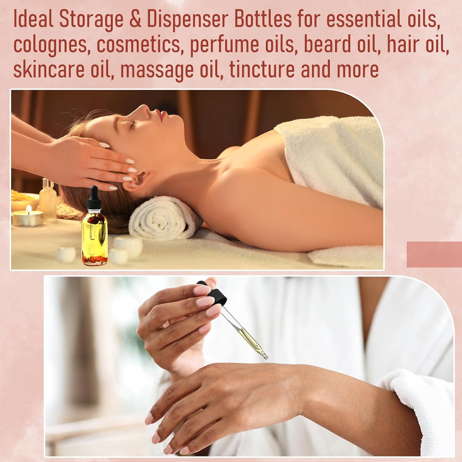 4 Pcs, 2 oz Clear Eye Dropper Bottles with 1 Stainless Steel Funnels & 4 Labels - Black Caps 60ml Thick Glass Tincture Bottles - Leakproof Essential Oils Bottles for Health, Personal Care & Beauty - Image 6