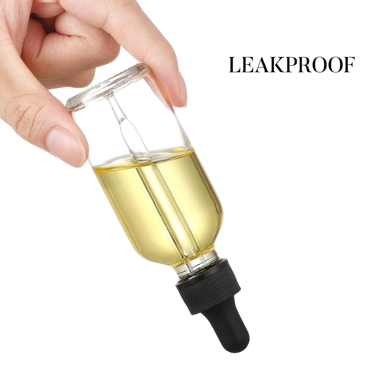 4 Pcs, 2 oz Clear Eye Dropper Bottles with 1 Stainless Steel Funnels & 4 Labels - Black Caps 60ml Thick Glass Tincture Bottles - Leakproof Essential Oils Bottles for Health, Personal Care & Beauty - Image 8