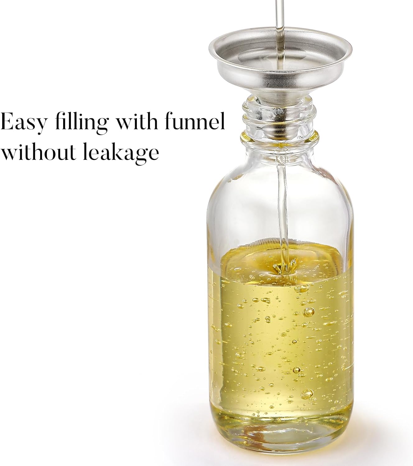 4 Pcs, 1 oz Golden Cap Clear Dropper Bottles (30ml) with 1 Funnel & 4 Labels - Glass Tincture Bottles with Eye Droppers - Leakproof Essential Oil Bottles for Health, Personal Care & Beauty - Image 4