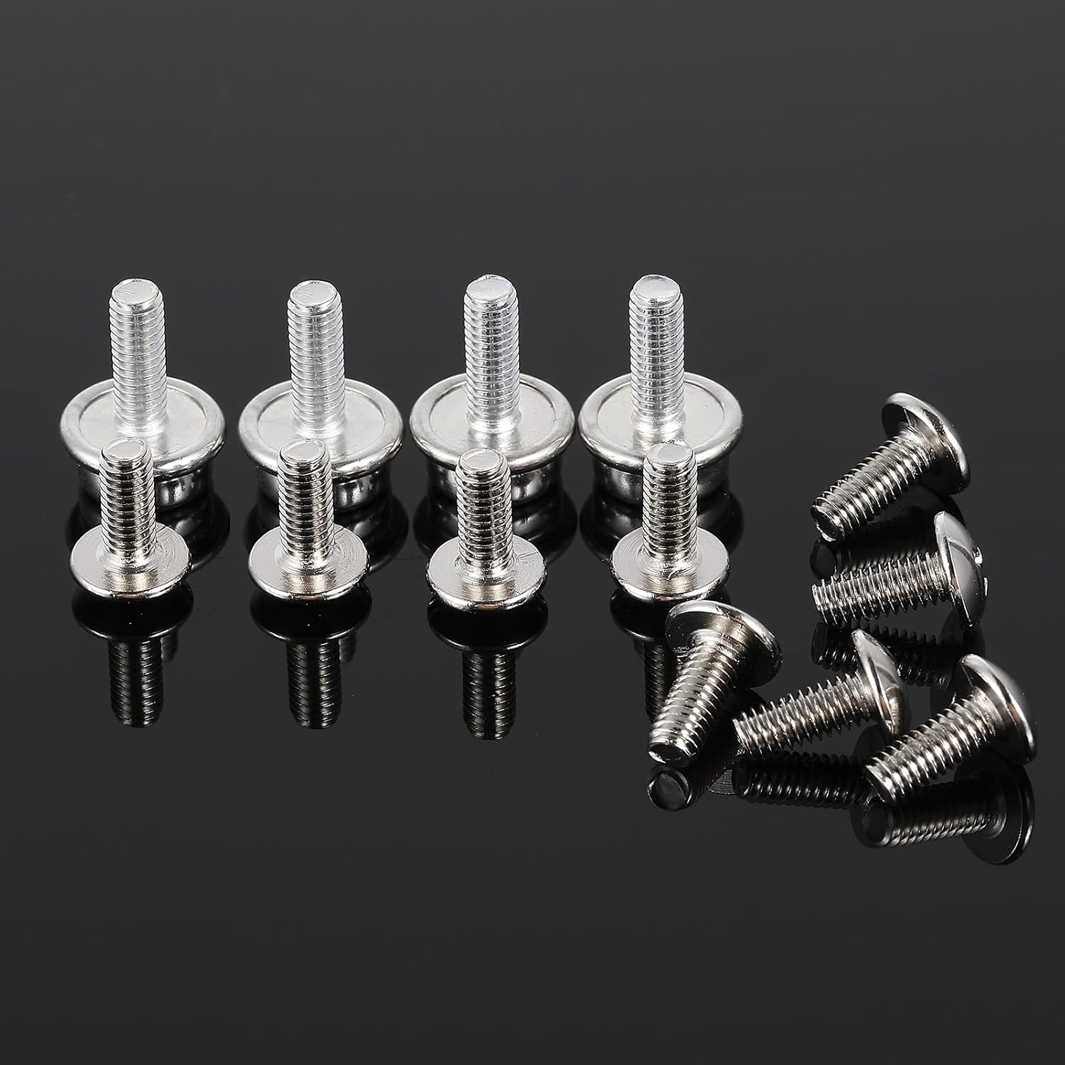 12 Pcs Stainless Steel Football Helmets Visor Screws, Hockey Helmet Repair Mask Screw Kit with 12mm and 10mm Screws Hockey Helmet Screw Facemask Hardware Kit for Youth Football - Image 5