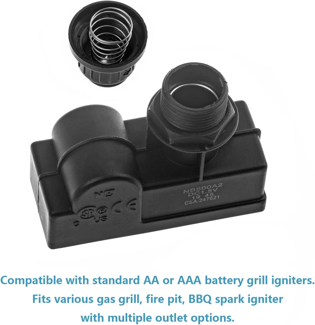2Pcs AA Battery Push Button Igniter Caps with Spring, Igniter Replacement Button Cap for Blackstone Char-Broil Gas Grill, BBQ, Fire Pit, Barbecue, Spark Generator Cover - Image 8