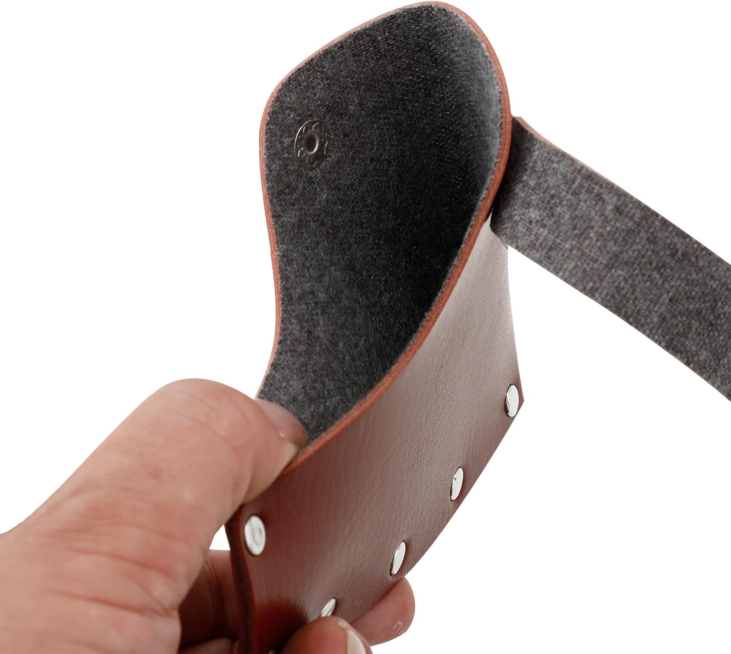 Leather Axe Sheath, Adjustable Hatchet Head Sheath, Durable Hatchet Blade Protector Case Cover Great Camping Accessories for Lumberjack Outdoors Work Essentials, Brown - Image 6