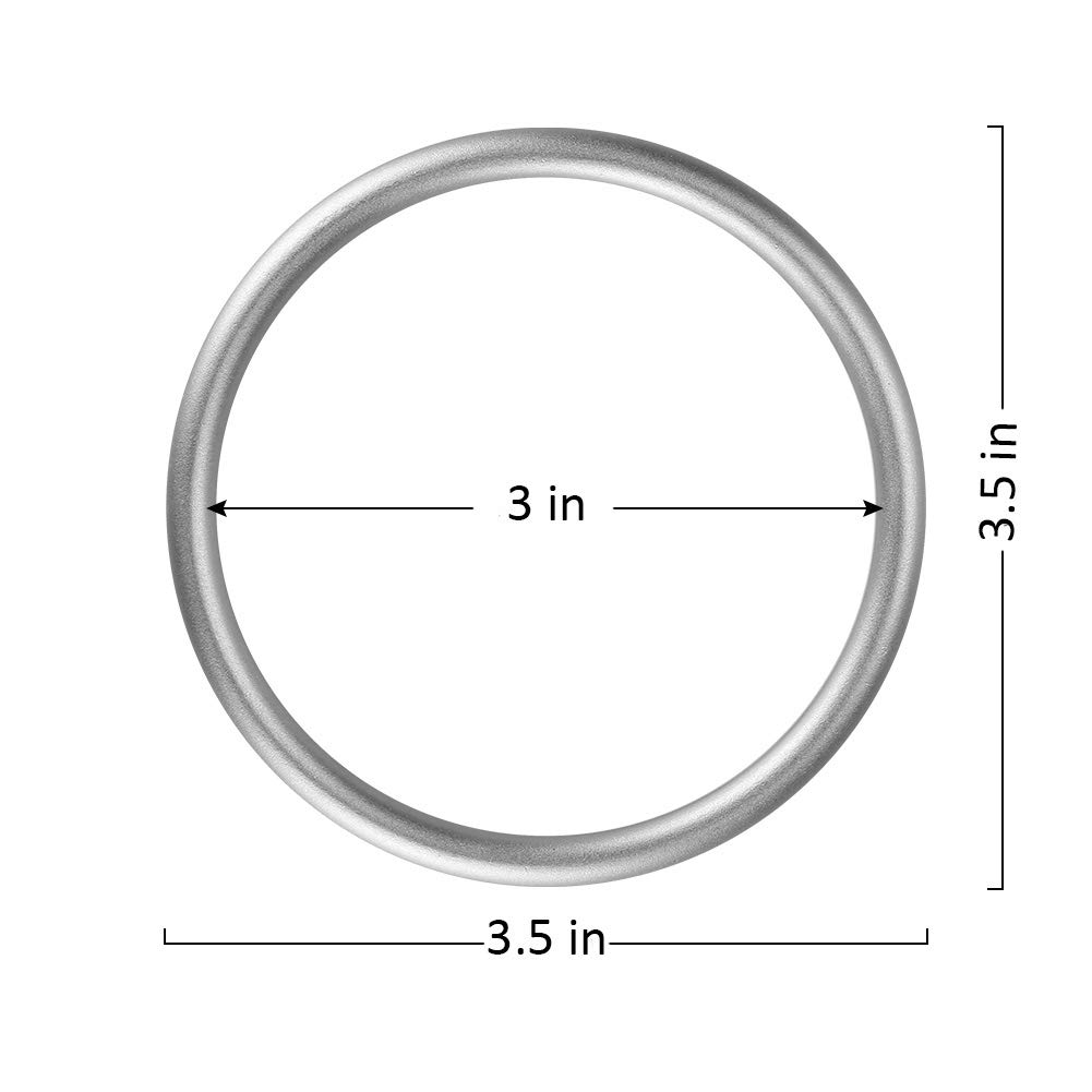 Aluminium Baby Sling Ring 3 in, Soft Wrap Carrier Rings Accessory for Infants Toddlers Newborn Kids (Silver) - Image 2