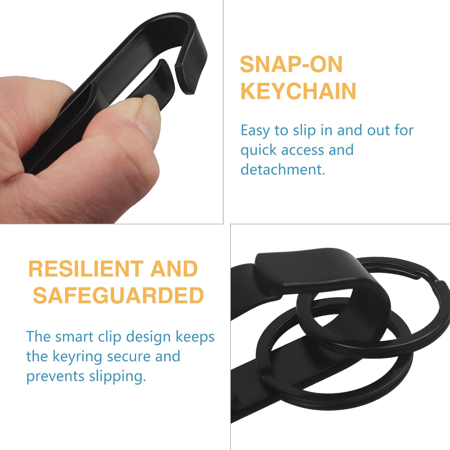 Key Holder for Duty Belt, Stainless Steel Key Clips with Tactical Keyrings for Police, Law Enforcement, Firefighters - Image 3