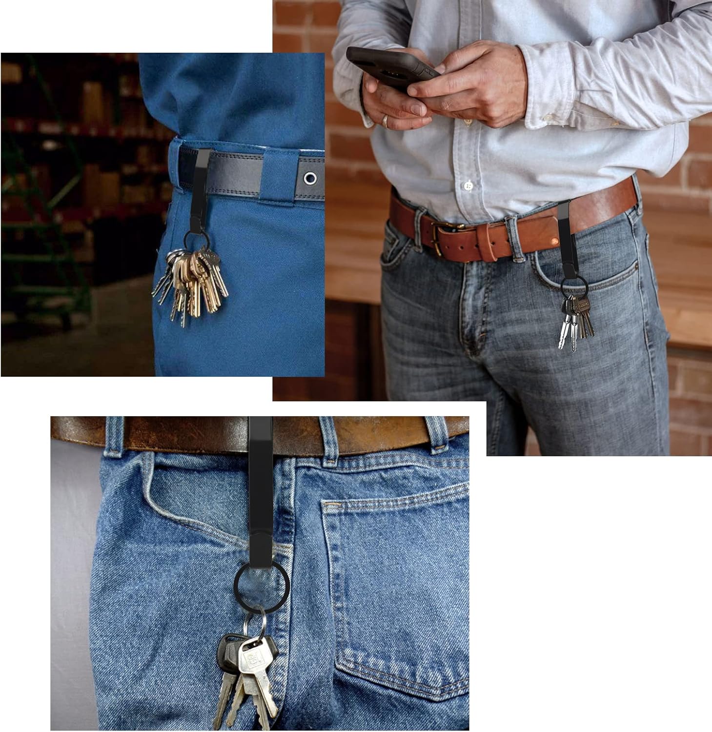 Key Holder for Duty Belt, Stainless Steel Key Clips with Tactical Keyrings for Police, Law Enforcement, Firefighters - Image 5