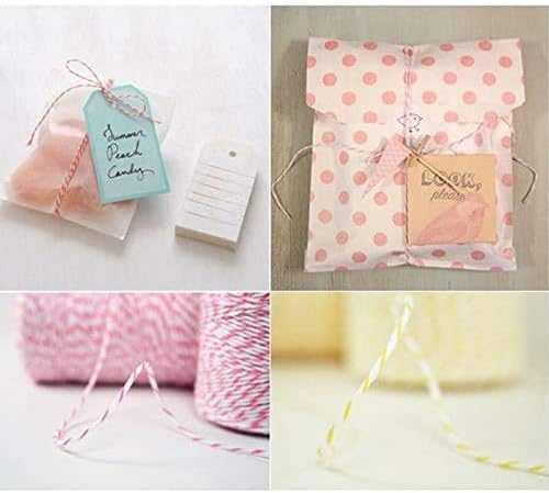 Pink and White Twine String, 328 Feet Christmas Bakers Twine String, 2MM Heavy Duty Packing String for DIY Crafts, Christmas Decoration, Gift Wrapping, Craft Wrapping - Image 7