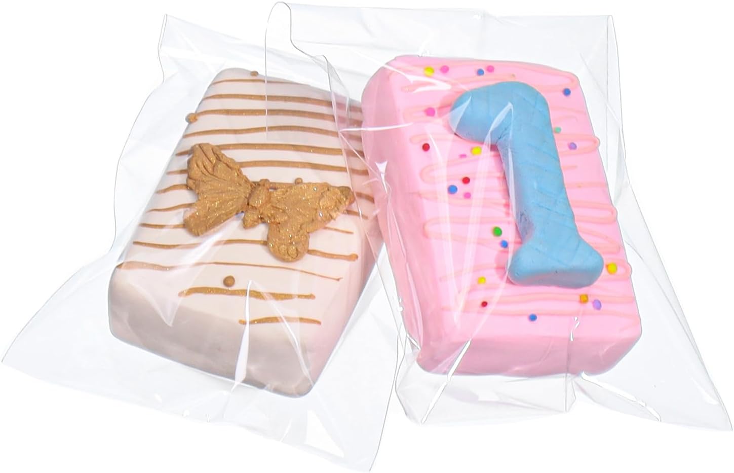 100pcs 4x6Inches Clear Cakesicle Bags Cookies Rice KrispieTreat Bags Individually Wrapped Treat Packaging for Soap Browine Chocolate Truffle Candy Gift Wedding Birthday Party Favors - Image 1