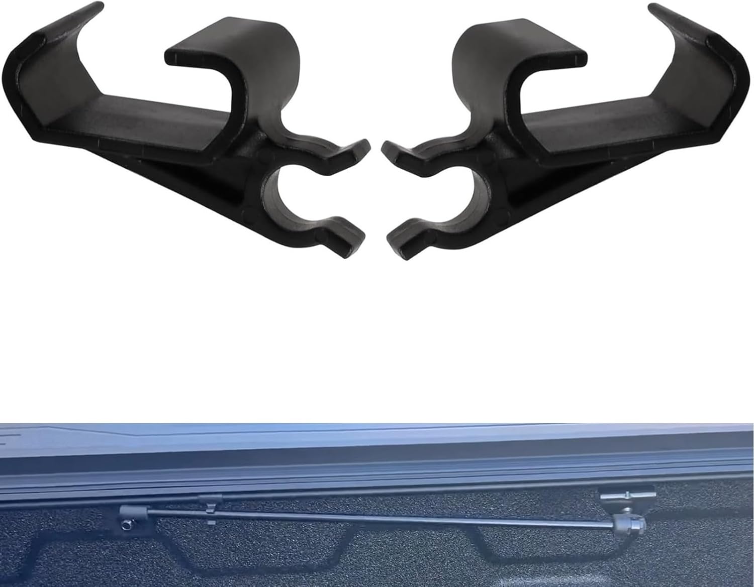 2 pcs 351B0024 Truck Bed Cover Clips, Tonneau Cover Prop Rod Clips, Compatible with RealTruck BAK BAKFlip MX4, Undercover Ultra Flex Hard Folding Truck Bed Tonneau Cover - Image 1