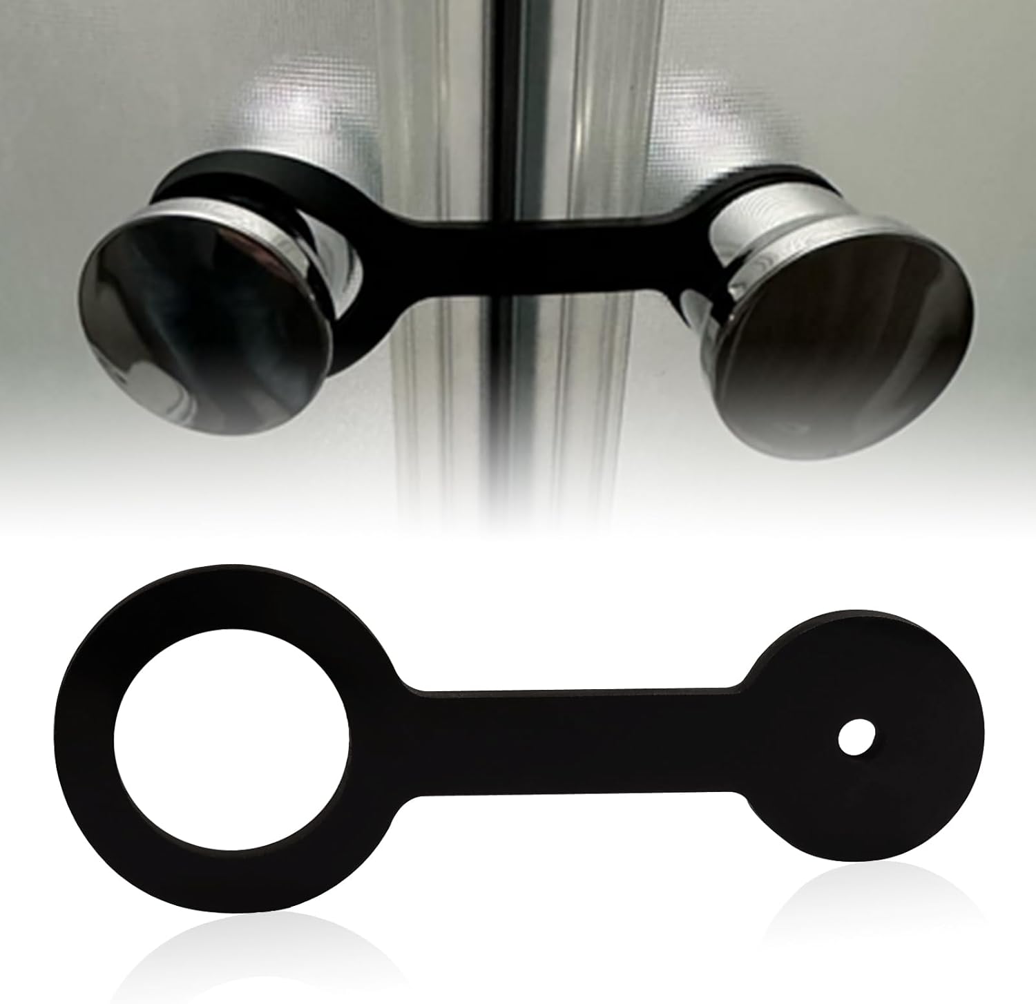 2 Pcs RV Shower Door Latch Strap, Silicone, Black, Fits Most Shower Doors for RV/Camper/Motorhome/Third Wheel, Compatible with Forest River #F100158276 and Jayco #0273349 - Image 1