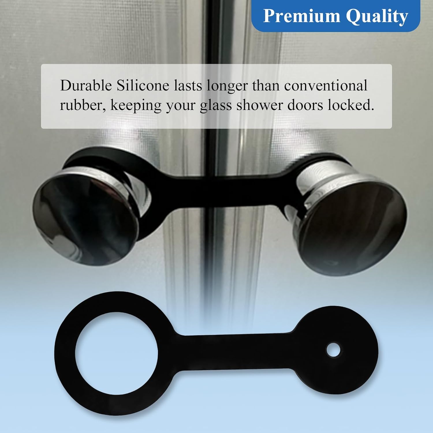 2 Pcs RV Shower Door Latch Strap, Silicone, Black, Fits Most Shower Doors for RV/Camper/Motorhome/Third Wheel, Compatible with Forest River #F100158276 and Jayco #0273349 - Image 5