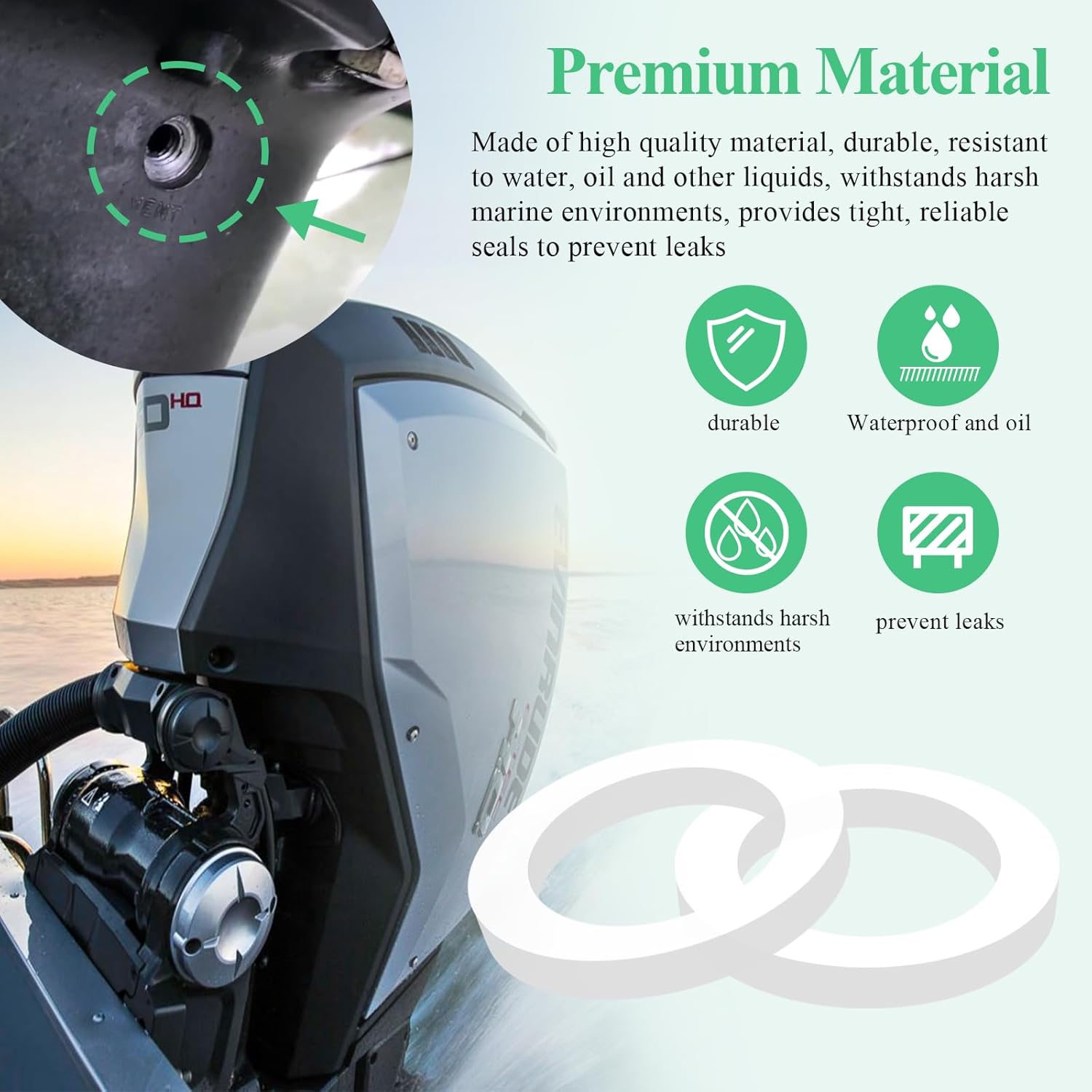 5 Pcs 311598 Fill and Drain Screw Washer, Engines Gearcase Lower Unit Oil Drain Screw Gasket, Fit for OMC Johnson Evinrude, fits Sierra 18-4248, 18-4248-9, 18-42481-9, Part# 3852105 777517 18-2387 - Image 5